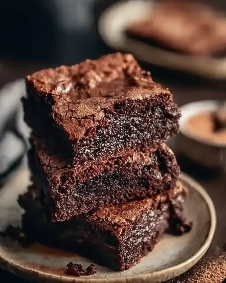 A delicious plate of Protein Cottage Cheese Flourless Brownies