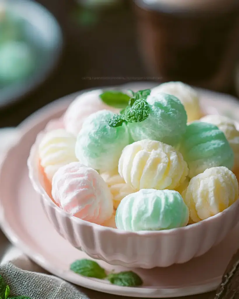 A delicious plate of Simple Cream Cheese Mints Recipe
