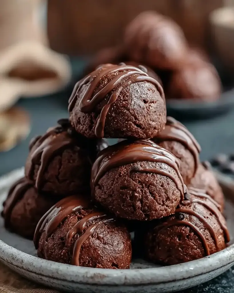 A delicious plate of Ultimate No-Bake Cottage Cheese Brownie Batter Protein Bites