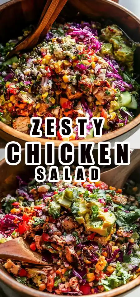 Pinterest pin (Design 1) for Chipotle Chicken Chopped Salad