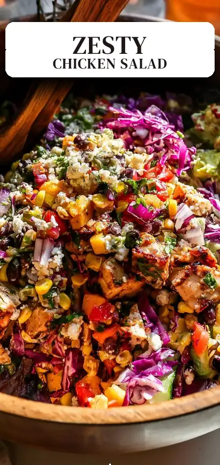 Pinterest pin (Design 2) for Chipotle Chicken Chopped Salad