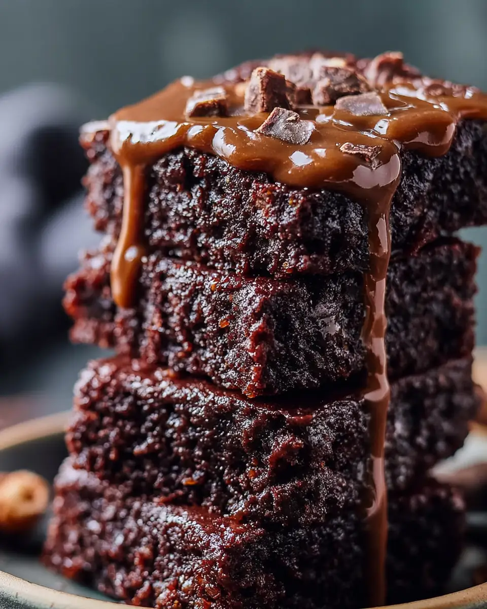 A delicious plate of easy protein brownies recipe